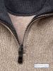 Men's Zip Neck Ribbed Knit Sweatshirt, Oatmeal - SOLD OUT