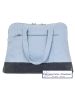 Large Canvas Beach Bag, Pale Blue - SOLD OUT