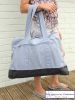 Large Canvas Beach Bag, Pale Blue - SOLD OUT