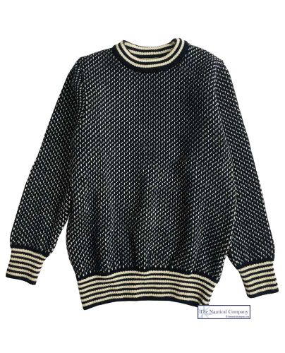 Norwegian Fisherman's Sweater, Navy/Cream