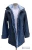 Women's Winter Hooded Raincoat with internal fleece, Navy Blue - SOLD OUT