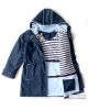 Women's Winter Hooded Raincoat with internal fleece, Navy Blue - SOLD OUT