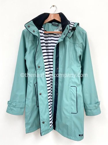 Ladies' Hooded Rain Mac, Aqua