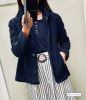 Women's Cotton Jacket, Navy Blue