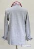 Women's Long Sleeved Polo Shirt, Light Grey