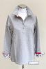Women's Long Sleeved Polo Shirt, Light Grey