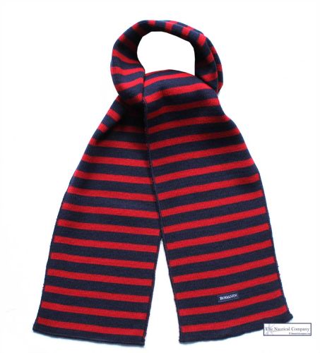 Navy Blue/Red Stripe Scarf