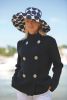 Women's Double Breasted Nautical Peacoat Style Knit Jacket (only UK16 - FR44 - US12 left)