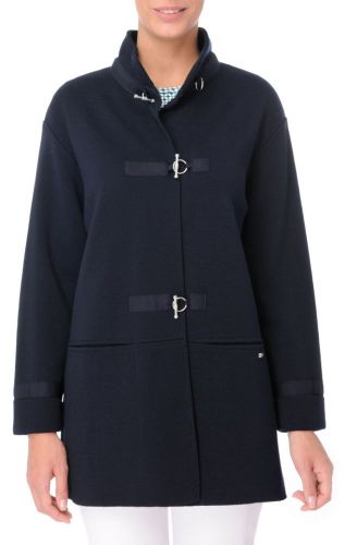 Women's Long French Navy Blue Knit Jacket - SOLD OUT
