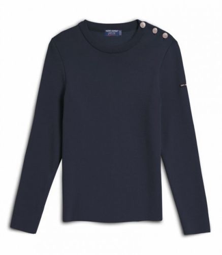 Ladies' Breton Jumper, Plain Navy Blue by Saint James