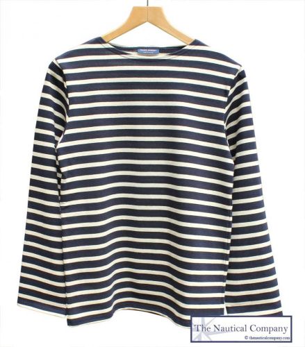 Men's St James Meridien Heavyweight Breton Shirt, Navy Blue/Cream