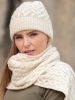 Aran 100% Soft Merino Scarf, Cream  - SOLD OUT