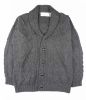 Men's Chunky Shawl Neck Cardigan, Charcoal Grey, Merino Wool