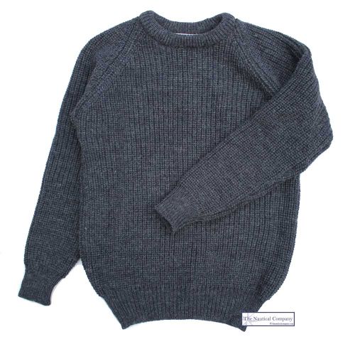 Fishermans Sweater, Charcoal Grey