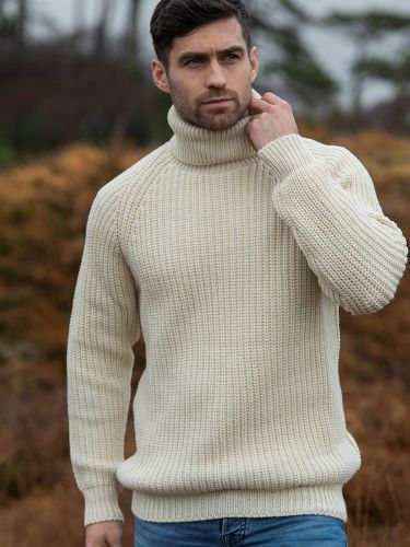 Submariner Sweater, Roll Neck, Cream