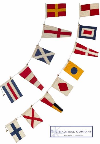 Vintage Nautical Signal Flags Bunting (2 sizes) - due back 1st week of May 2026