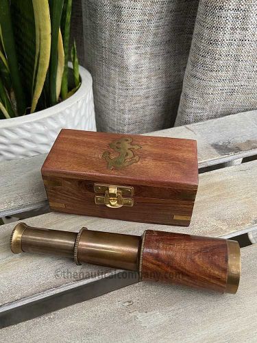 Telescope with Wooden Box