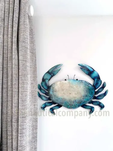Large Blue Crab Wall Hanging Art